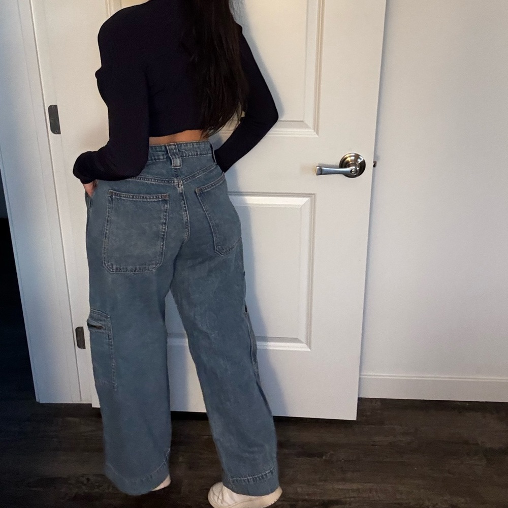 High Rise Blue Jeans